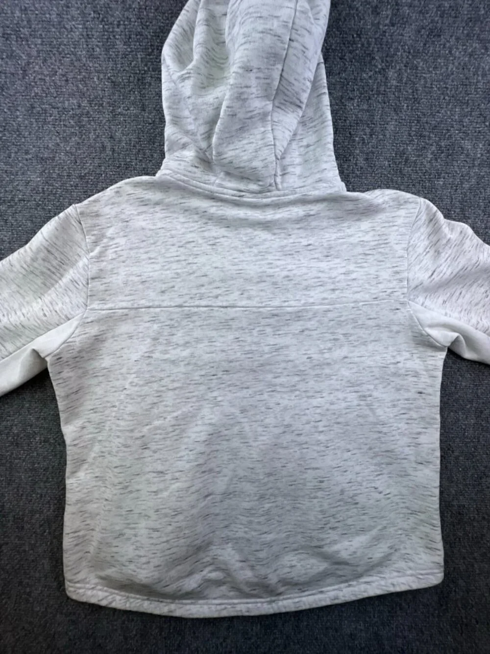 Adidas Pullover Hoodie Size Large White Heather Drawstring Long Sleeve Unisex